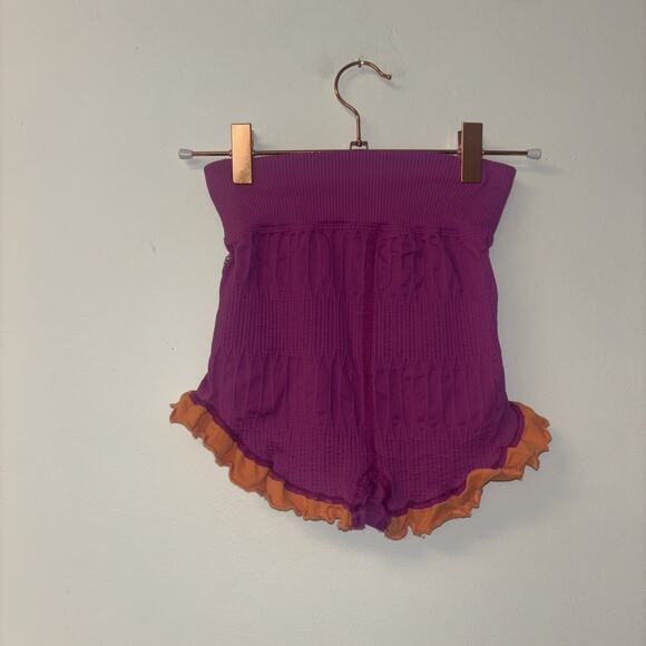 Free People Women’s Sz Xs Two Piece Set Checkers Knit Top Shorts Event Lounge - Picture 7 of 7